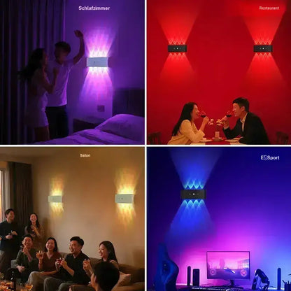 AuraWall PrismGlow RGB Outdoor & Indoor Wall Light