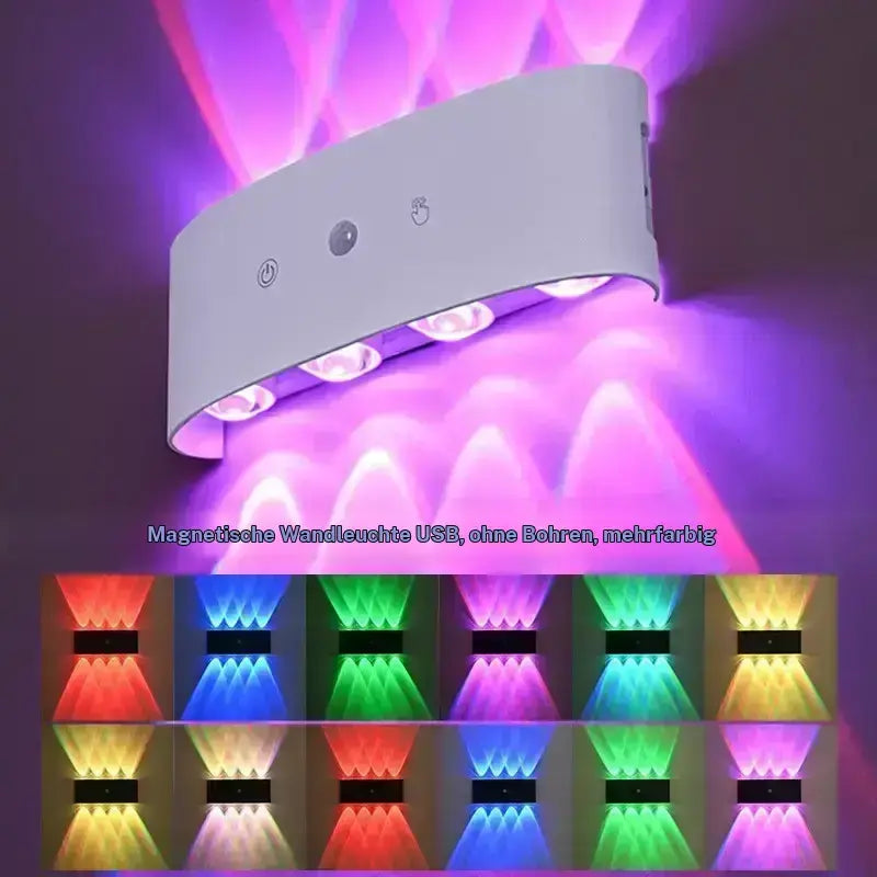 AuraWall PrismGlow RGB Outdoor & Indoor Wall Light