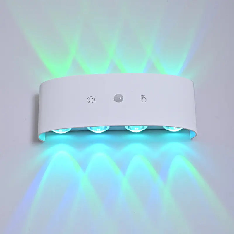 8 Head RGB Sensor Wall Light Wiring Free Rechargeable Wall Light, Adjustable Light Brightness, Hole Free Charging Sensor Light, Aisle Light, Bedroom Light, Battery Wall Light, Door Number Light