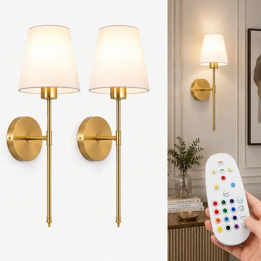 AuraWall™ Wireless Ambient Sconce Set (Pair)